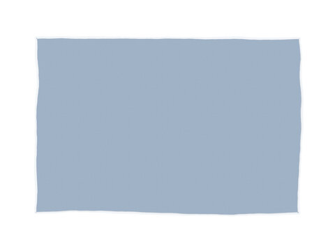 A soft and smooth rectangular fabric blanket in a solid dusty blue color