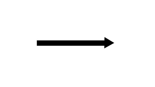 Simple Black Arrow Sign Animation with Alpha Channel