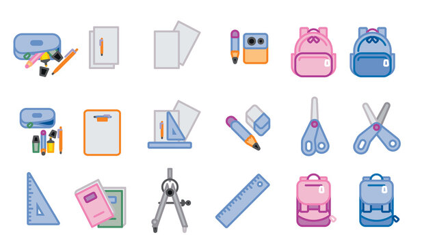 back to school vector icons