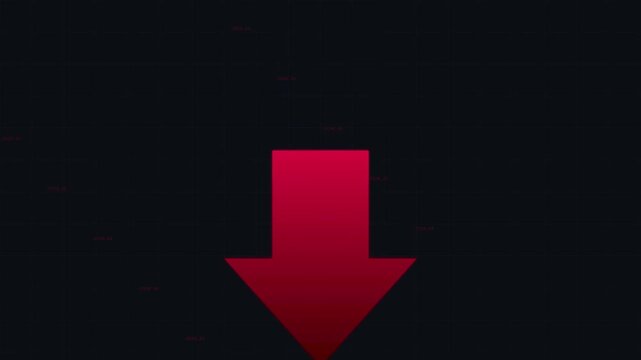 Stock Market Crash and Financial Decline Animation