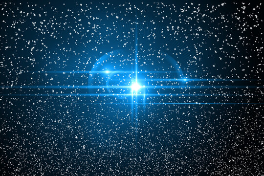 Bright Blue Starburst in Deep Space