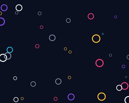 Minimalist abstract pattern featuring scattered colored circles and dots for professional graphic design background.