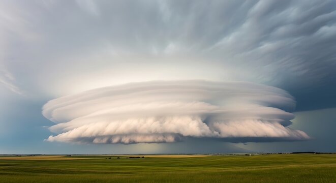 Prairie Storm Clouds Supercell Rotating Structure