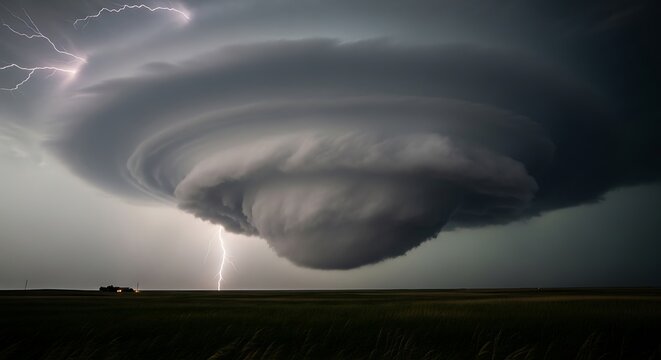 Prairie Storm Clouds Wall Cloud Lowering