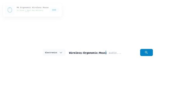 Animasi Ecommerce Filter Search Autotype 4K Motion Graphic Animation | Seamless Loop