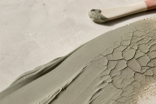 Paysage min&eacute;ral de texture d&rsquo;argile cosm&eacute;tique