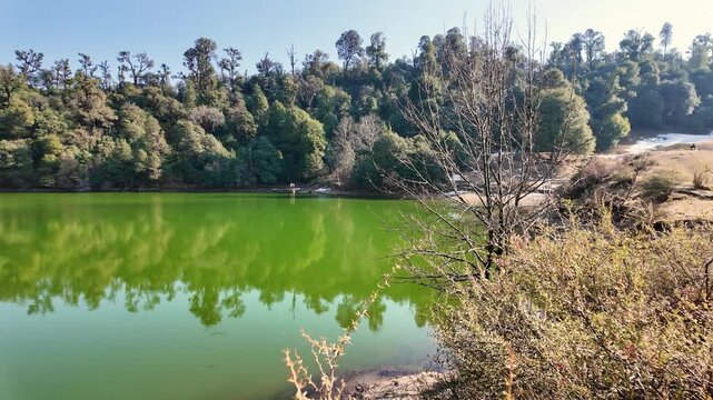 Scenic Deoria Tal lake near Tungnath temple in Chopta Uttarakhand India