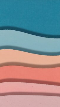 Layered abstract horizontal waves in pastel colors