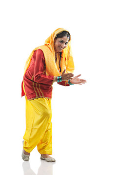 Sikh woman dancing 