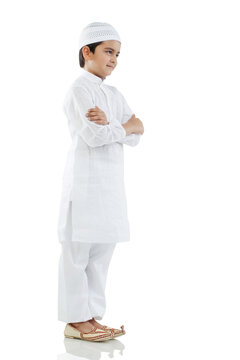 Muslim boy standing 
