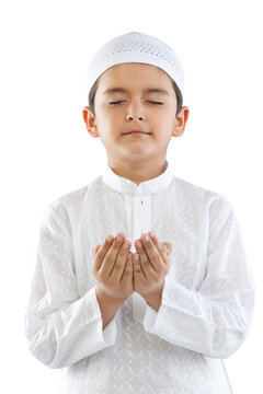 Muslim boy praying 