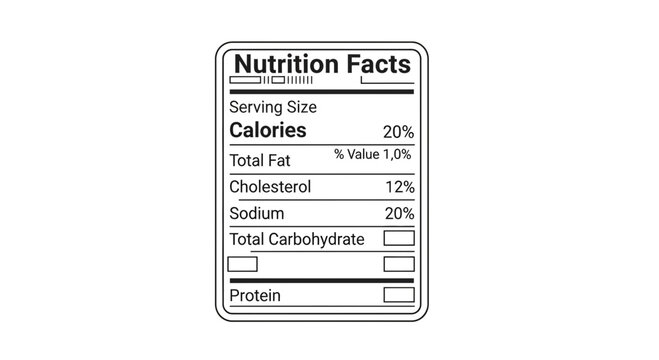 nutrition facts label, food nutrition label