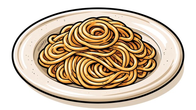 Spaghetti pasta noodles plate for dinner meal