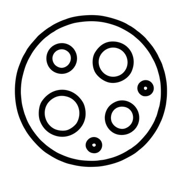 Hand-traced red blood cell vector icon illustration depicting erythrocytes with circular biconcave disc shapes and inner ring details on a white background, perfect for medical and biology design
