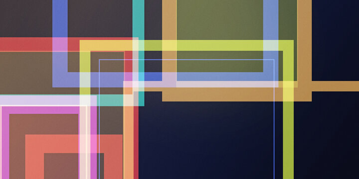 A sophisticated arrangement of translucent rectangles and intersecting lines creates a vibrant contemporary visual, ideal for websites, presentations, branding, and modern editorial layouts.