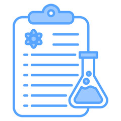Obraz premium Lab Report Icon Lineal Blue Style Illustration