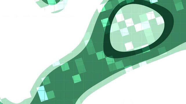 Abstract green white gradient background wave design with pixelated effect. Modern vector art suitable for digital backgrounds and technology projects.