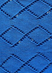 Fototapeta premium blue knitted fabric