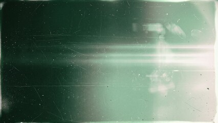 Fototapeta premium Old film texture with scratches, noise and light leaks. Realistic transparent overlay film texture in black-white, Distressed retro movie or photo negative effect of cinema nostalgia, dust and grain. 