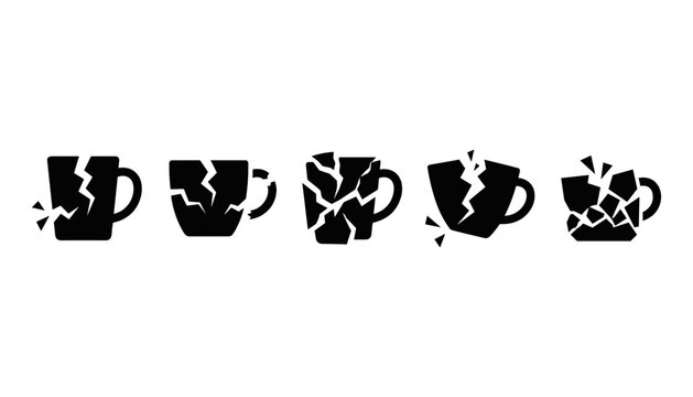Broken cup icons