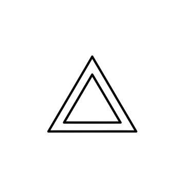 Nested geometric triangle outline icon