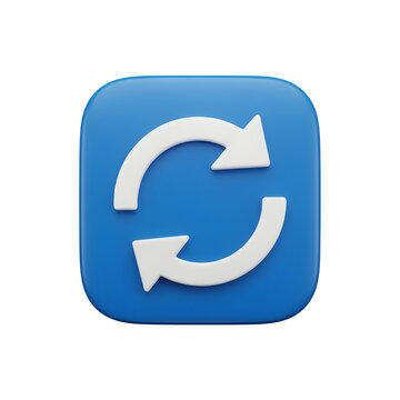 Blue refresh circular arrow icon