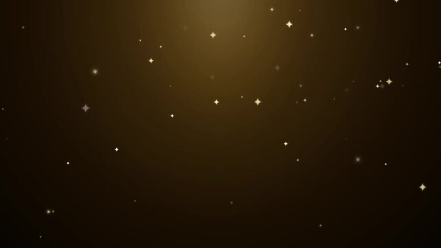 Festive dark gold shimmering background with sparkling light particles creating a magical glow