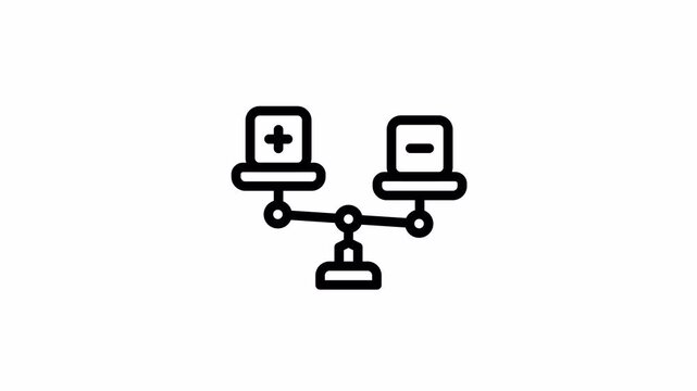 balance minimalist stroke animation