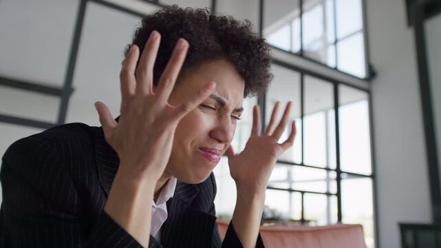 Businesswoman Overwhelmed by Major Business Failure