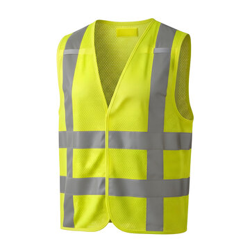 Bright yellow reflective safety vest