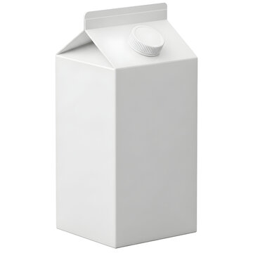 Empty white paper milk carton
