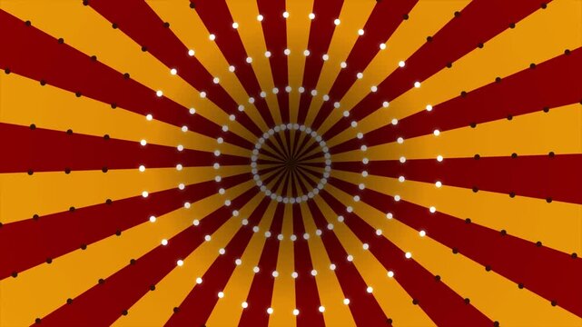 Retro Sunburst Background with Glowing Dots