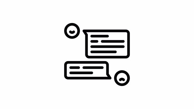 group chat minimalist stroke animation