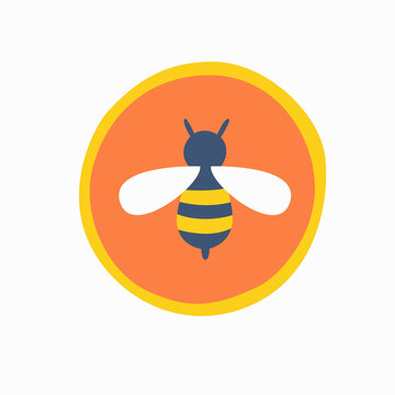 bee on white background
