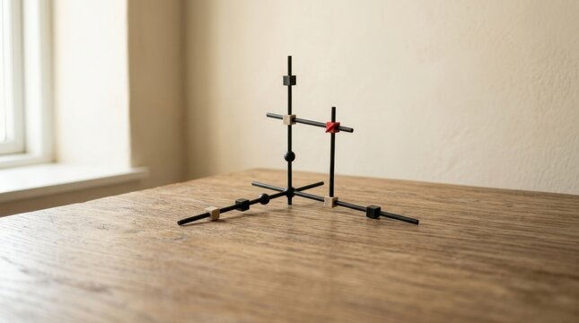 Abstract Geometric Structure with Coordinate Axes and One Point