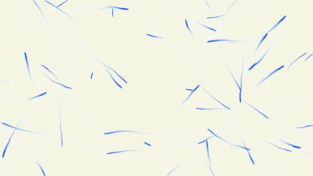 Abstract blue particles floating on a creamy textured background with cinematic motion