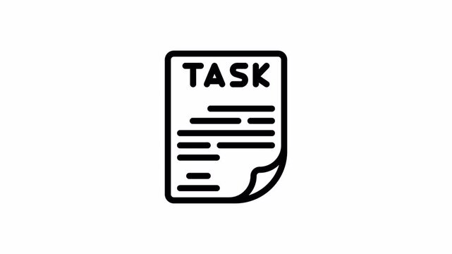 task minimalist stroke animation
