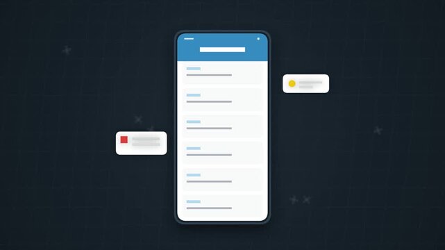 Mobile App Task List Interface Animation