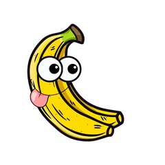 banana cartoon illustration © Angga