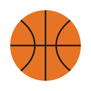 Basketball ball icon isolated on white background flat vector illustration graphic design
