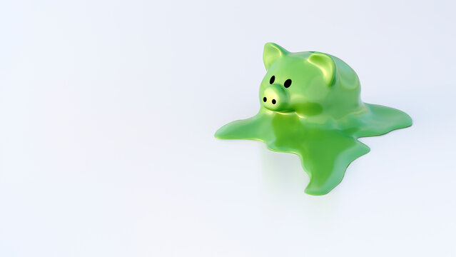 Dissolving piggy bank