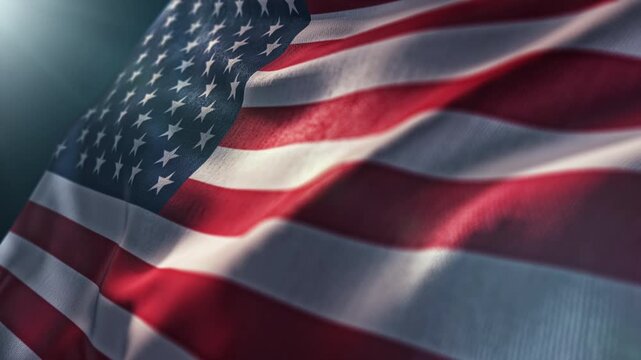 Beautiful waving USA flag background. Patriotic American background