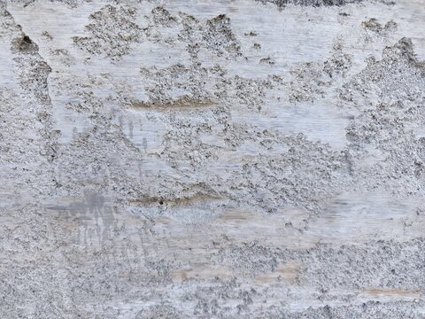 A close-up shot of a weathered concrete surface and rough textures.