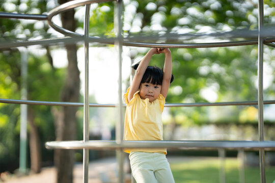 children play in a park on a playground summer day. children playground in a public park, entertainment and recreation for children, holiday, IQ, EQ, Relax, Development