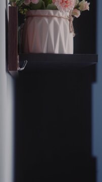 Taking House Keys from Wall Hook Close up