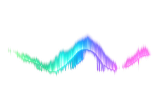 Spectrum of sine waves in a digital display.