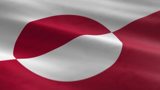 Greenland - waving flag loop