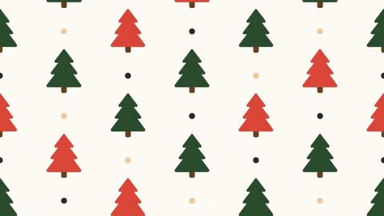 Obraz premium Festive evergreen pattern wallpaper for desktop