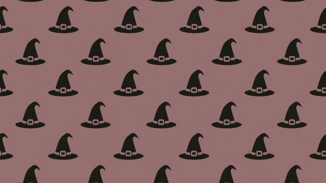 Witch hats pattern wallpaper for desktop