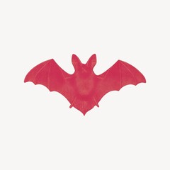 Naklejka premium Red bat silhouette illustration